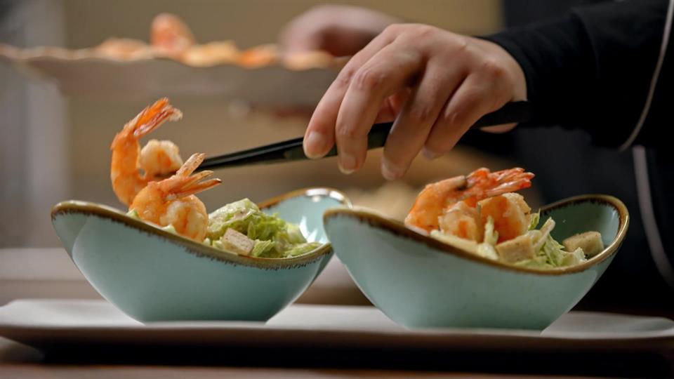 Caesar salad with Shrimp